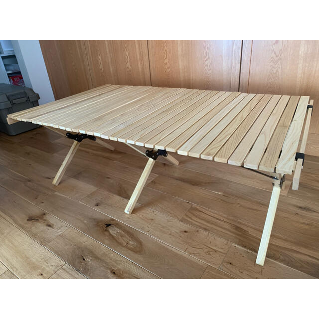 Snow Peak(スノーピーク)の【こうちゃん様専用】WOOD ROLL TOP TABLE ブラック L スポーツ/アウトドアのアウトドア(テーブル/チェア)の商品写真