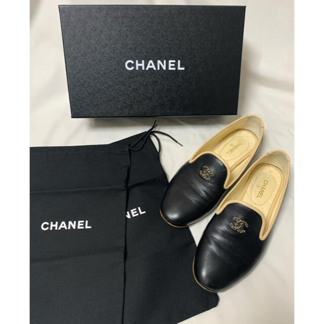 CHANEL シャネル オペラシューズ フラットシューズ バイカラー 37