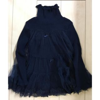 メゾピアノ(mezzo piano)のメゾピアノ♡タートルネックチュールTOPS＊size 120(ニット)