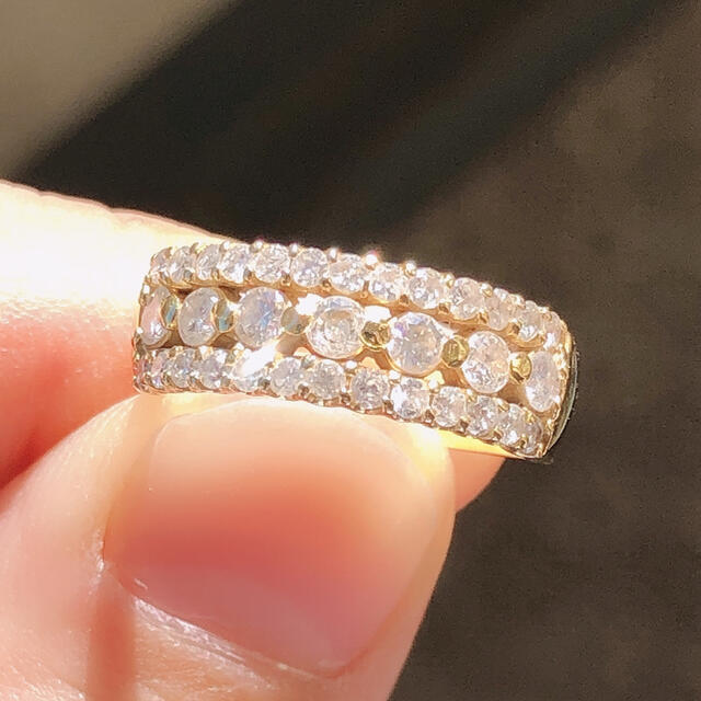 新しいコレクション ☆1ct☆眩い輝き☆ 指輪 イエロー yg k18 ☆ ダイヤモンドリング リング(指輪)