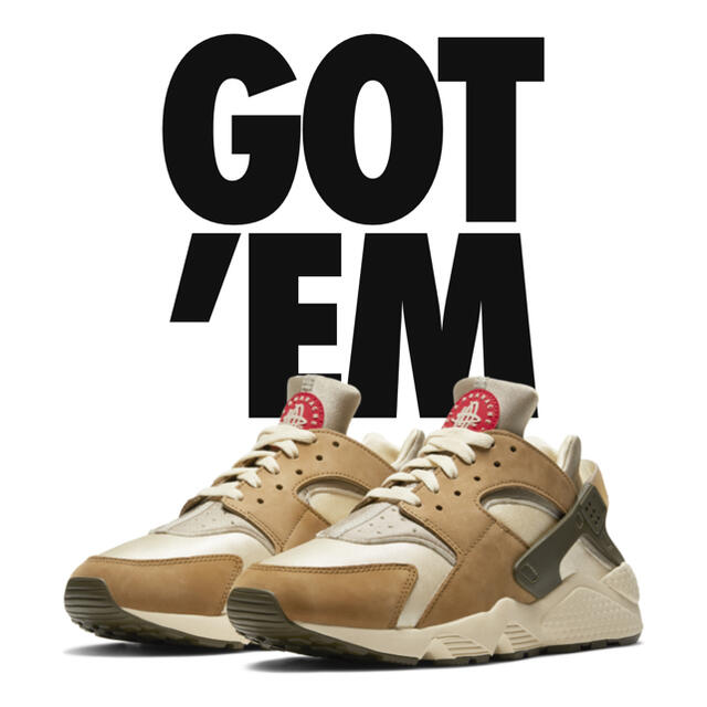 STUSSY NIKE AIR HUARACHE DESERT OAK 25cm