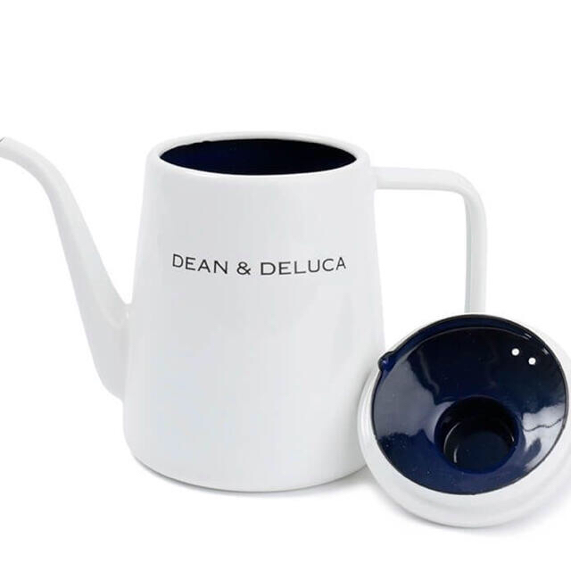 DEAN & DELUCA(ディーンアンドデルーカ)の新品未使用　DEAN & DELUCA ホーローケトルホワイト インテリア/住まい/日用品のキッチン/食器(調理道具/製菓道具)の商品写真