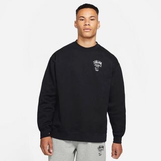 即日発送　NIKE × STUSSY フリースクルースウェットシャツ