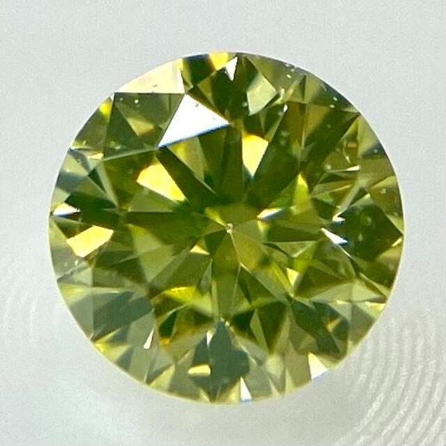 VS2蛍光性FANCY GREEN YELLOW 0.080ct RD/RT0505/CGL