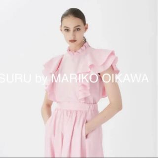 ツルバイマリコオイカワ(TSURU by Mariko Oikawa)のぱーる様ご専用 新品タグ付き♡ツルバイマリコオイカワフリルブラウス➕マスク(シャツ/ブラウス(半袖/袖なし))