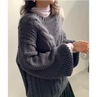 アメリヴィンテージ(Ameri VINTAGE)のTWIN YARN CABLE KNIT ameri vintage ニット(ニット/セーター)