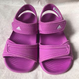 アディダス(adidas)のアディダス  パープルサンダル　13センチ(サンダル)