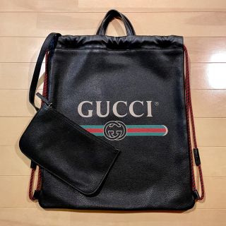 グッチ(Gucci)のグッチ レザーナップサック リュックサック(バッグパック/リュック)