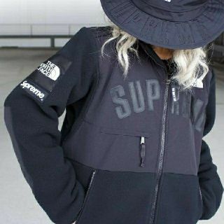 supreme ×ノースフェイス フリース アークロゴ 黒