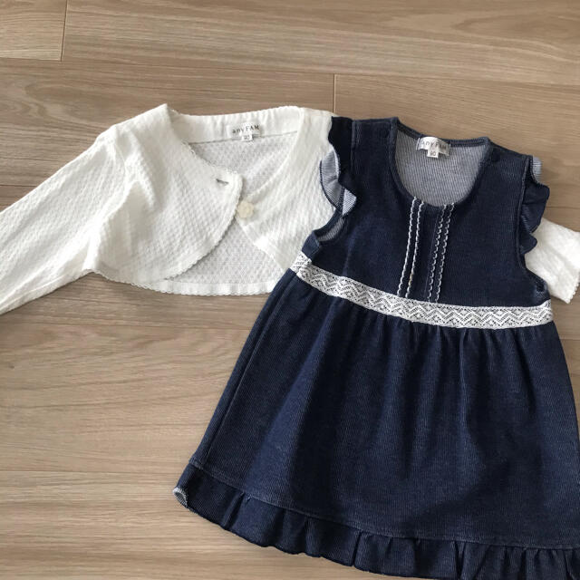 anyFAM(エニィファム)のany FAM ワンピースとボレロ 90cm キッズ/ベビー/マタニティのキッズ服女の子用(90cm~)(ワンピース)の商品写真