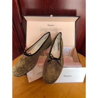 レペット(repetto)のあっか様専用　　1回使用　レペットマノン B&Y別注　グリッターバレエシューズ(バレエシューズ)