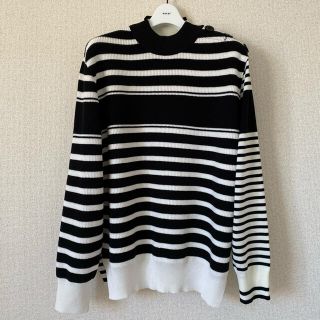 サカイ(sacai)のStripe Knit Pullover OFF WHITE×BLACK(ニット/セーター)