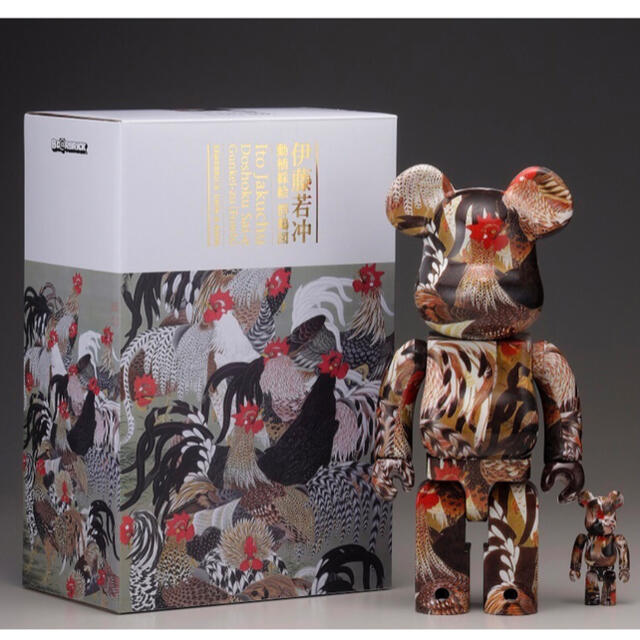 BE@RBRICK 伊藤若冲「群鶏図」 100% ＆ 400%