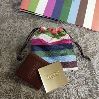 コーチ(COACH)の新品/美品  ♡COACH♡  ミラー & 巾着袋 & 紙袋 セット(ミラー)