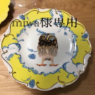 アンソロポロジー(Anthropologie)のmiwa様専用　Anthropologieのデザートプレート　フクロウ(食器)