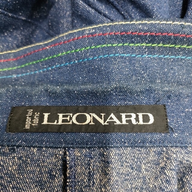 LEONARD(レオナール)のレオナール デニム調  シルクジャケット レディースのジャケット/アウター(テーラードジャケット)の商品写真
