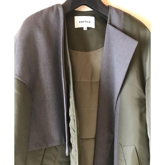 ENFOLD(エンフォルド)の2020AW ENFOLD ナイロンツイル Mix Fabric コート  レディースのジャケット/アウター(ロングコート)の商品写真