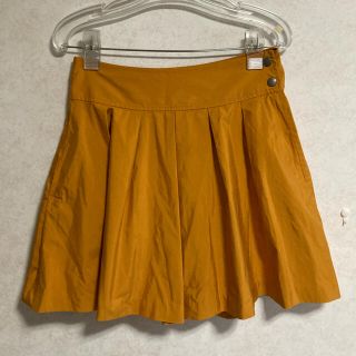 ユニクロ(UNIQLO)の【格安ほぼ未使用品】ユニクロ　キュロットスカート　オレンジ系(キュロット)