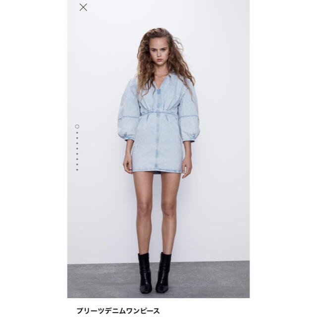 Isabel Marant(イザベルマラン)のZARA ザラ　デニムワンピース　Mサイズ レディースのワンピース(ミニワンピース)の商品写真