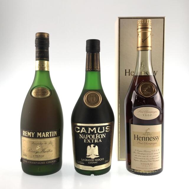 3本 REMY MARTIN CAMUS Hennessy コニャック食品/飲料/酒