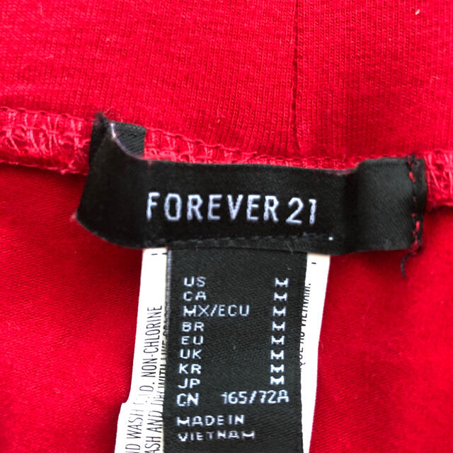 FOREVER 21(フォーエバートゥエンティーワン)の赤スパッツ　Forever21 レディースのレッグウェア(レギンス/スパッツ)の商品写真