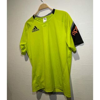 アディダス(adidas)の【値下げ】アディダス　adidas シャツ　蛍光イエロー　O XL(Tシャツ/カットソー(半袖/袖なし))