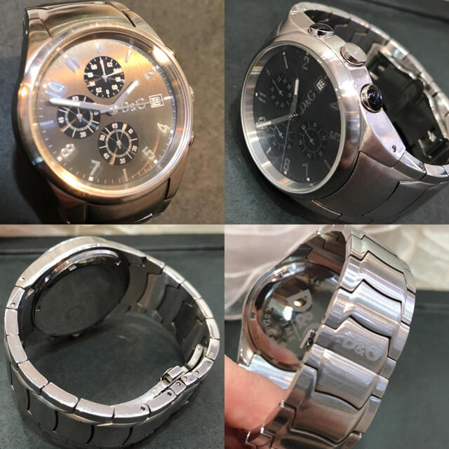 D&G ドルチェ&ガッバーナ クロノグラフ デイト クォーツ 腕時計 メンズ