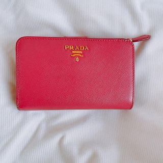 プラダ(PRADA)のPRADA サフィアーノ 財布 ピンク(財布)