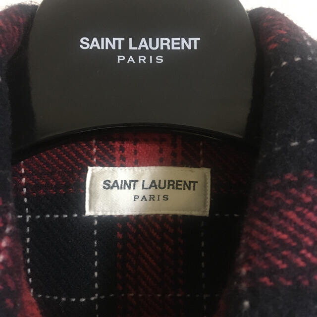 2013AW SAINT LAURENT PARIS チェックジップブルゾン46 2