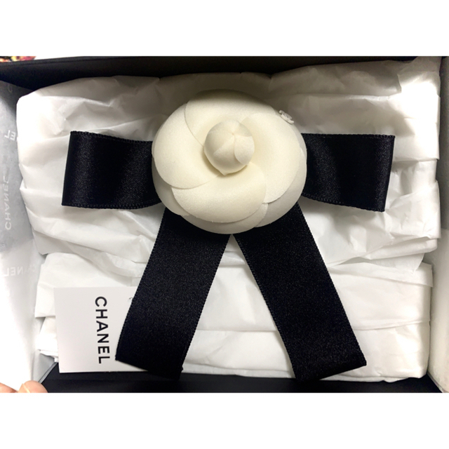 ジェニーCHANEL リボン カメリア バレッタ