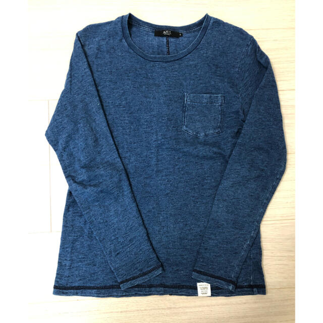 AZUL by moussy(アズールバイマウジー)の【美品】AZULロンT‼️ デニムカラー　サイズS メンズのトップス(Tシャツ/カットソー(七分/長袖))の商品写真