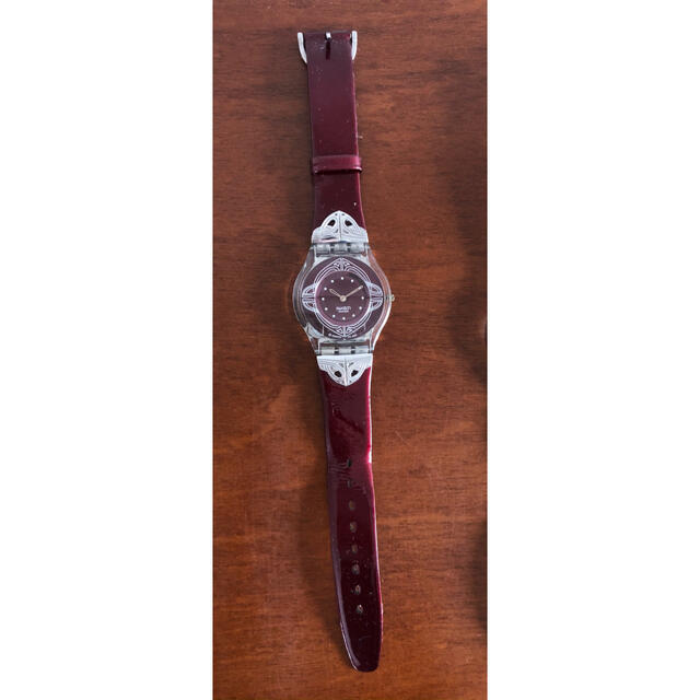 swatch(スウォッチ)の最終★エンジ系★スウォッチ　スキン　腕時計 レディースのファッション小物(腕時計)の商品写真