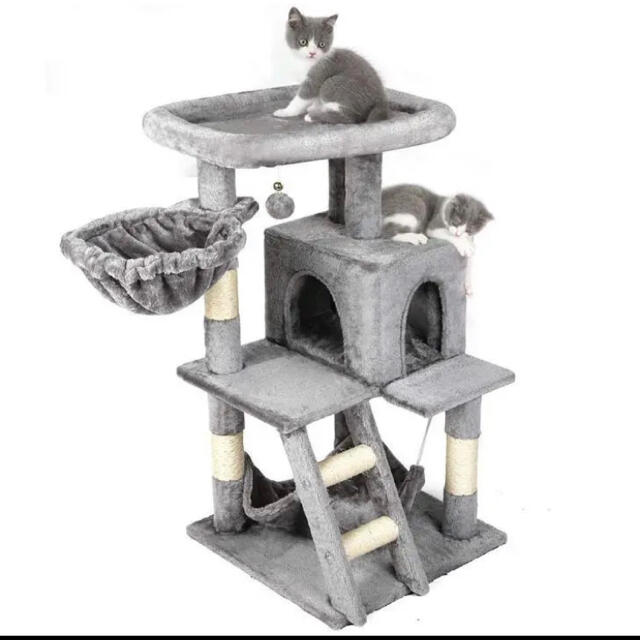 国内外の人気 キャットタワー 多頭飼い猫タワー 遊び場 天然サイザル麻