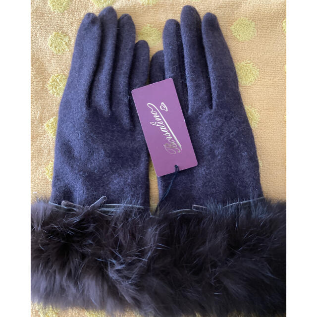 Borsalino(ボルサリーノ)のボルサリーノ　ファーニット手袋リボン レディースのファッション小物(手袋)の商品写真