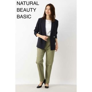 ナチュラルビューティーベーシック(NATURAL BEAUTY BASIC)の【NATURAL BEAUTY BASIC】麻混ボクシージャケット(テーラードジャケット)