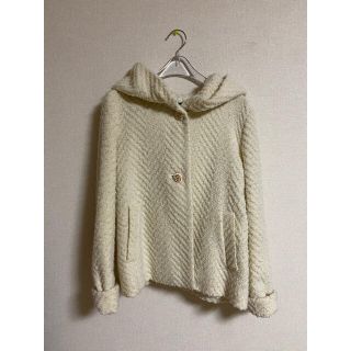 クレイサス(CLATHAS)の【美品】CLATHAS クレイサス　ホワイト　ショート丈　コート(ダウンコート)