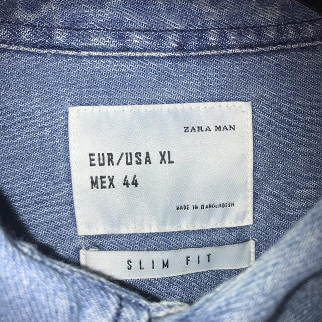 ZARA(ザラ)の美品　ZARA デニムシャツ メンズ　ダンガリー　XL メンズのトップス(シャツ)の商品写真