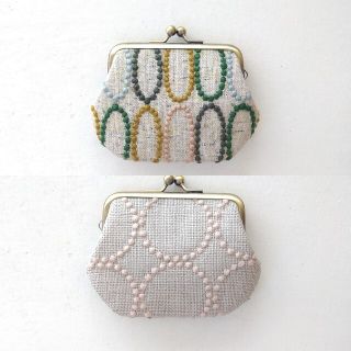 ミナペルホネン(mina perhonen)のミナペルホネン　ハンドメイド　がま口　財布　ポーチ　小銭入れ　コイン　巾着(コインケース)