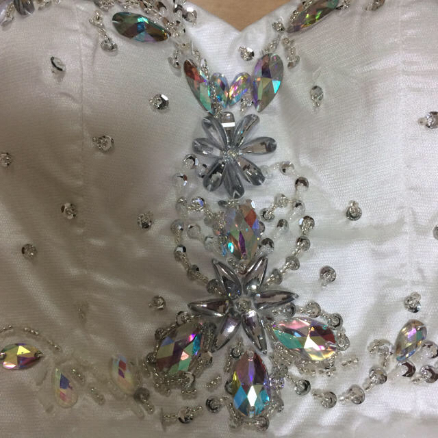 白 フレア ドレス レディースのフォーマル/ドレス(ミニドレス)の商品写真