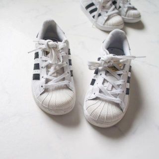 アディダス(adidas)のレアな紐タイプ adidas スーパースター 17cm スニーカー 白黒(スニーカー)