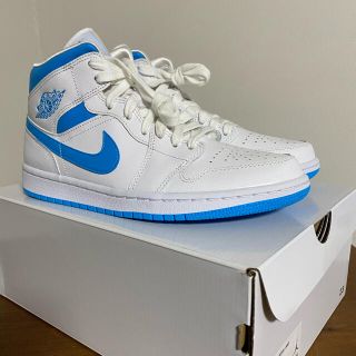 ナイキ(NIKE)のwmns 26.5cm Nike air jordan 1 mid unc(スニーカー)