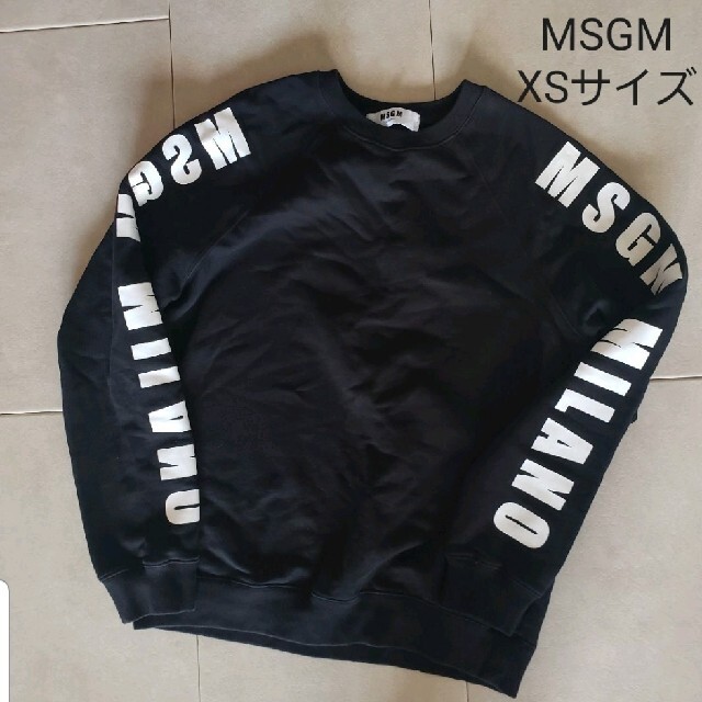 MSGM - MSGM 袖ロゴ 黒スウェット トレーナー ウェアの通販 by a ...