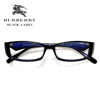 バーバリーブラックレーベル(BURBERRY BLACK LABEL)のBURBERRY BLACK LABEL✨メガネフレーム 眼鏡 ブラック×ブルー(サングラス/メガネ)