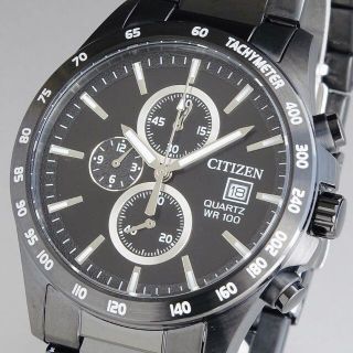 シチズン(CITIZEN)の【訳あり大特価】シチズン 高級 メンズ腕時計 クロノ 42mm 黒 防水 即納(腕時計(アナログ))