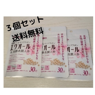 オリヒロ(ORIHIRO)のエクオール&発酵高麗人参 30粒入×3袋セット(その他)