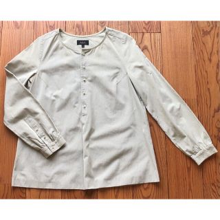 アーペーセー(A.P.C)のA.P.C. アーペーセー　長袖　ノーカラー　プルオーバーシャツ　ブラウス(シャツ/ブラウス(長袖/七分))