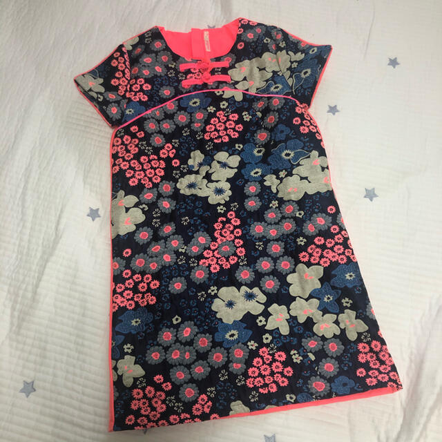 MONNALISA(モナリザ)のBILLIEBLUSH Blue & Pink Brocade Dress12y キッズ/ベビー/マタニティのキッズ服女の子用(90cm~)(ワンピース)の商品写真