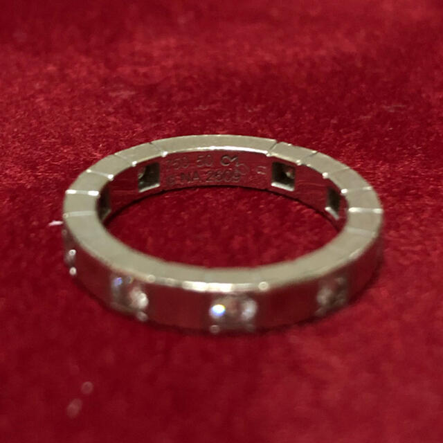 免税送料無料 Cartier カルティエ ラニエール リング K18WG ハーフダイ