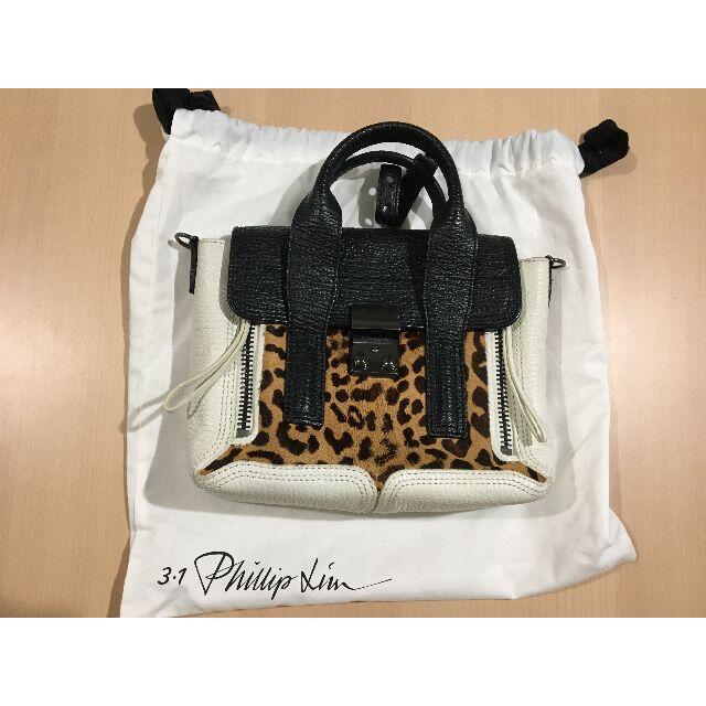 ★3.1 Phillip Lim★ Pashli Mini Satchelレオパードホワイトブラック状態