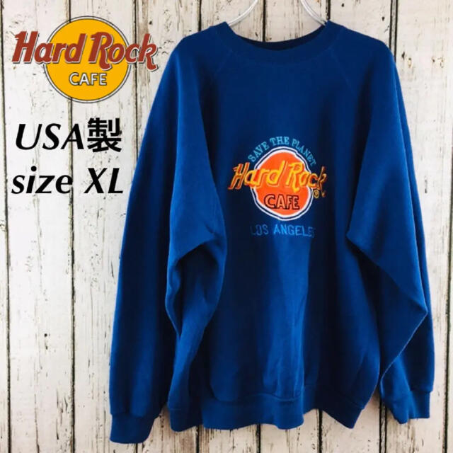 感謝の声続々! ハードロックカフェスウェット ◎ USA製 ビンテージ XL スウェット